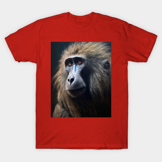 Stunning Hyperrealistic Baboon in Oil Paint T-Shirt by ABART BY ALEXST 